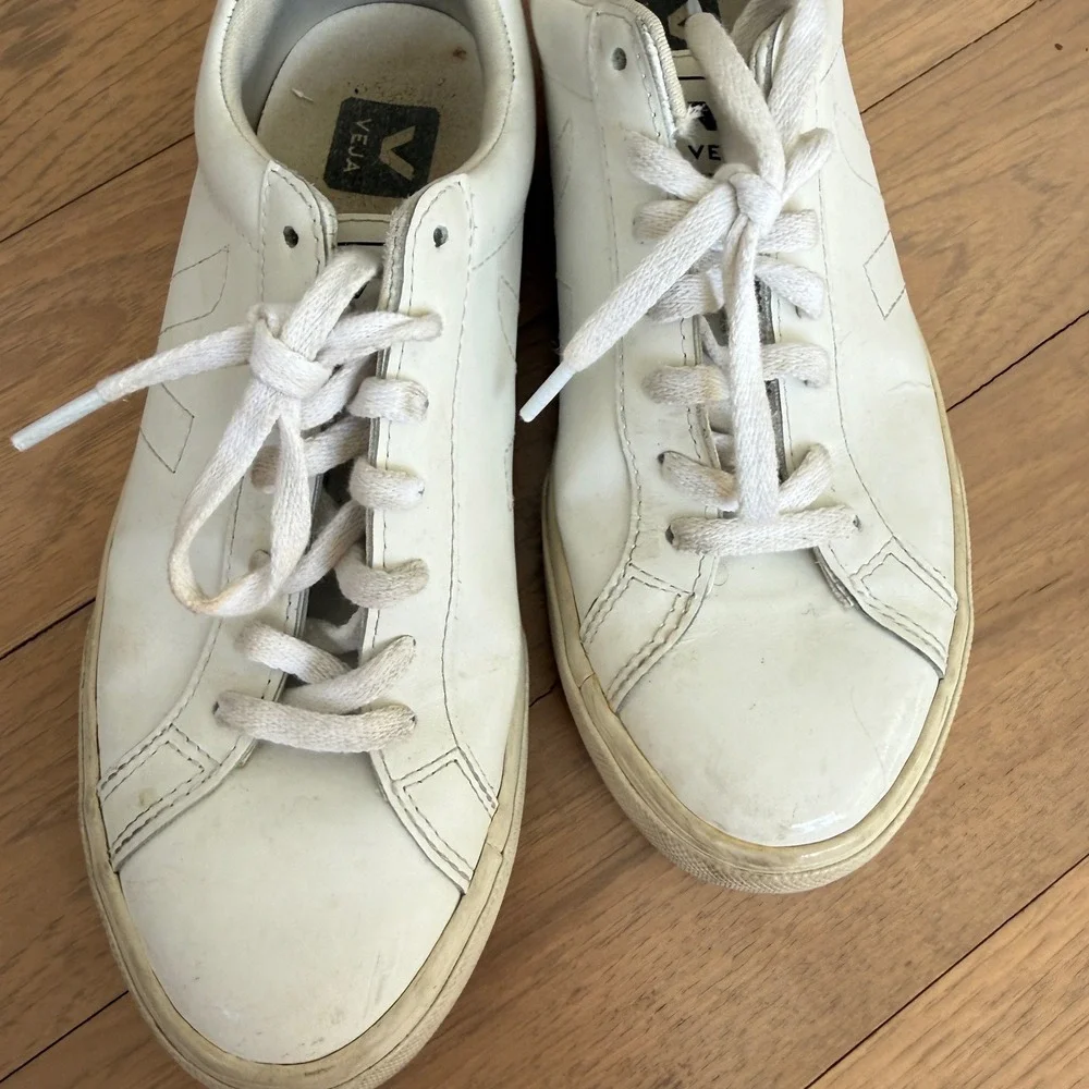 Veja Esplar Leather Sneakers Extra White Womens US 8 EUR 39 Low Top Shoes - Picture 5 of 12